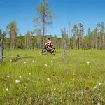 Satu, Kahden Makuuhuoneen Kelomoekki, Lukuisten Polkujen, Polkupyoeraereitin Sekae Kalaisan Tunturilammen Vieressae